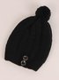 Casual Retro Twist Pattern Woolen Beanie Hat Autumn Winter Warm Accessories