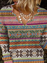 Regular Fit Tribal Casual Sweaters