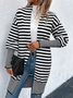 Casual Striped Loose Others Other Coat