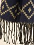 Ethnic Style Retro Geometric Stripe Pattern Scarf Shawl Winter Spring Accessories
