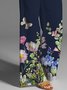 Loose Floral Casual Drawstring Pants