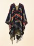 Ethnic Style Retro Geometric Stripe Pattern Scarf Shawl Winter Spring Accessories