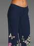 Loose Floral Casual Drawstring Pants