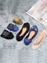 Retro Bow Comfortable Soft Shallow Ballet Shoes