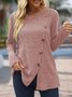 Plain Crew Neck Casual Top