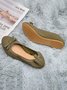 Retro Bow Comfortable Soft Shallow Ballet Shoes