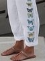 Casual Loose Cotton Butterfly Casual Pants
