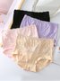 Comfortable Soft Lace High Waist Brief Plus Size