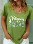 Women Animal Short Sleeve Tee T-shirt V Neck Casual Summer Top