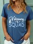 Women Animal Short Sleeve Tee T-shirt V Neck Casual Summer Top