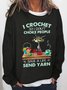 Women's Crew Neck Animal Simple Spring/Fall Long Sleeve Sweatshirt