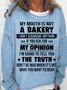 Women Text Letters Crew Neck Casual Spring/Fall Long Sleeve Sweatshirt
