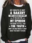 Women Text Letters Crew Neck Casual Spring/Fall Long Sleeve Sweatshirt