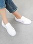 Love Embroidery Heart Pattern Breathable Soft Sole Skate Shoes