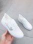 Love Embroidery Heart Pattern Breathable Soft Sole Skate Shoes