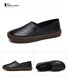 Solid Color Leather Soft Sole Casual Shoes