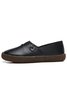 Solid Color Leather Soft Sole Casual Shoes