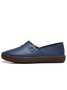 Solid Color Leather Soft Sole Casual Shoes