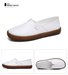 Solid Color Leather Soft Sole Casual Shoes
