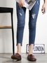 Solid Color Leather Soft Sole Casual Shoes