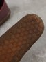 Solid Color Leather Soft Sole Casual Shoes