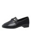 Casual Metal Decor Low Heel Loafers