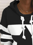 Hoodie Color Block Loose Casual Sweatshirt