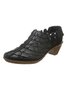 Vintage Weave Inlay Block Heels