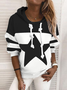 Hoodie Color Block Loose Casual Sweatshirt