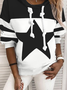 Hoodie Color Block Loose Casual Sweatshirt