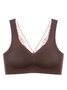 Sexy Deep V Lace Wireless Bra Plus Size