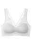 Sexy Deep V Lace Wireless Bra Plus Size