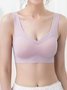 Sexy Deep V Lace Wireless Bra Plus Size