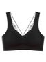 Sexy Deep V Lace Wireless Bra Plus Size