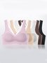 Sexy Deep V Lace Wireless Bra Plus Size