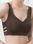 Sexy Deep V Lace Wireless Bra Plus Size
