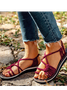 2018 Summer Handmade Breathable Bandage Beach Flat Sandals