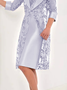 Mother of the groom/bride Dresses Organza V Neck Embroidery Two-Piece Set Formal Dress with Cardigan