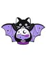 Casual Purple Cat Butterfly Pattern Brooch Silk Scarf Buckle Daily Commuting Jewelry