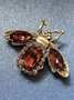 Casual 3D Big Gemstone Bee Insect Brooch Silk Scarf Buckle Banquet Party Daily Commuting Matching Jewelry