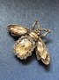 Casual 3D Big Gemstone Bee Insect Brooch Silk Scarf Buckle Banquet Party Daily Commuting Matching Jewelry
