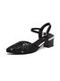 Luxurious Rhinestone Mesh Hollow Thick Heel Banquet Dress High Heels