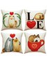 Love Cat Valentine's Day Home Living Room Bedroom Pillowcase
