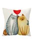 Love Cat Valentine's Day Home Living Room Bedroom Pillowcase