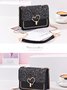 Valentine's Day Glitter Sequins Love Button Shoulder Bag