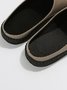 Plus Size Plain Color Mesh Fabric Flat Clog Shoes