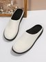 Plus Size Plain Color Mesh Fabric Flat Clog Shoes