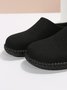 Plus Size Plain Color Mesh Fabric Flat Clog Shoes