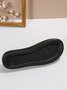 Plus Size Plain Color Mesh Fabric Flat Clog Shoes