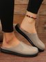Plus Size Plain Color Mesh Fabric Flat Clog Shoes